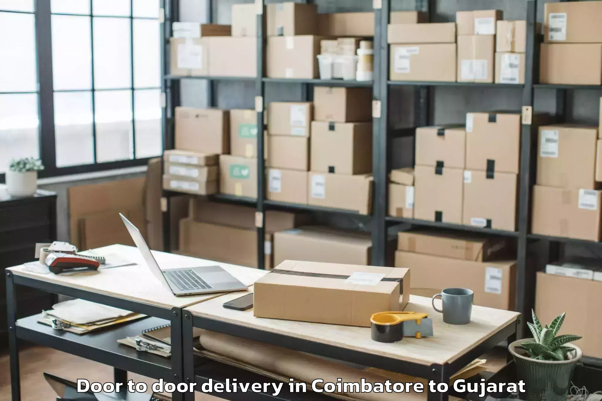 Quality Coimbatore to Delvada Door To Door Delivery